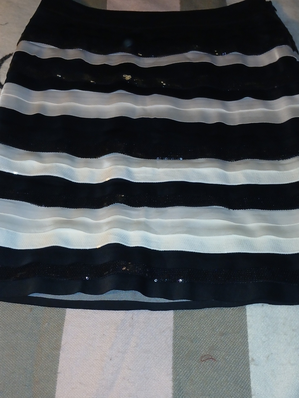 White House Black Market Black and White Women's Bag